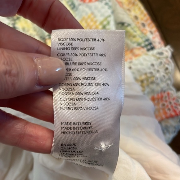 Anthropologie Ruffled Citrus Eyelet Dress- XXS - Picture 9 of 9